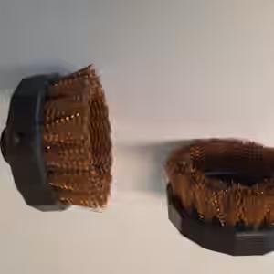 Bürstenaufsatz Messing Doppelpack groß Durchm: 6cm - passend für Häußler Premium Dampfsauger