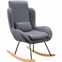 Schaukelstuhl CAPRI Anthrazit Design Relaxsessel 75 x 110 x 88