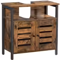 Waschbeckenunterschrank Vintagebraun-Schwarz