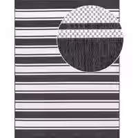 In- & Outdoor-Teppich Romana anthrazit-weiß 60x100 cm