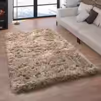 Hochflor-Teppich Playara beige 50x150 cm