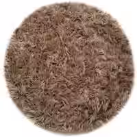 Hochflor-Teppich Playara beige 45 cm rund