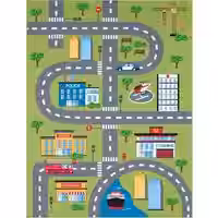 Kinderteppich Bini grün 300x400 cm