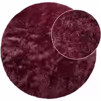 Hochflor-Teppich Silvana lila 80 cm rund