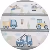 Waschbarer Kinderteppich Chiko mehrfarbig 150 cm rund