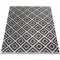 Wollteppich Kenolia schwarz-weiß 200x300 cm