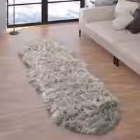 Hochflor-Teppich Playara grau 80x120 cm fell-form