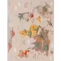 Kinderteppich Bini beige 200 cm quadrat