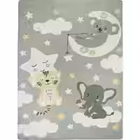 Waschbarer Kinderteppich Chiko grau 120x160 cm