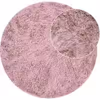 Hochflor-Teppich Silvana rosa 200 cm rund