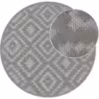 In- & Outdoor-Teppich Livornia grau 120 cm rund