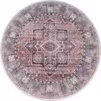 Waschbarer Teppich Leoni mehrfarbig 120 cm rund