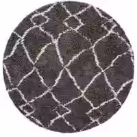 Hochflor-Teppich Oregon grau 120 cm rund