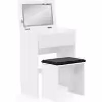 Schminktisch WL5.730 60x81x40 cm Weiß Konsolentisch Holz Modern