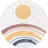 Waschbarer Kinderteppich Loya weiß 120 cm rund