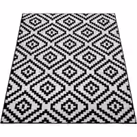 Moderner-Teppich Bella schwarz-weiß 70x250 cm