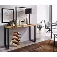 Konsolentisch Eiche-Dekor / Schwarz 120x39x75