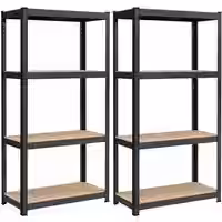 Schwerlastregal mit Stahlgestell schwarz