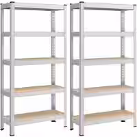 Schwerlastregal mit Stahlgestell silbern