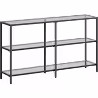 Konsolentisch mit 3 Ablagen aus Hartglas