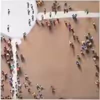 Öl-Wandbild Menschengruppe 100cm x 100cm