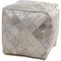 Lavish Pouf 210 Grau / Silber 45cm x 45cm