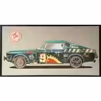 Papier Wandbild Rennwagen II 82cm x 42cm