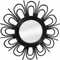 Rattan Spiegel Aina 225 Schwarz