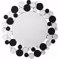 Wandspiegel Bubble 1925 Silber / Schwarz