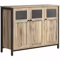 Küchenschrank mit Glastüren und Stahlrahmen