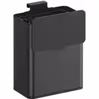 Mülleimer hängend 8 L mit Deckel metallisches Silber