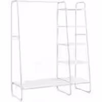 Kleiderständer mit 6 Haken wolkenweiß-mattweiß