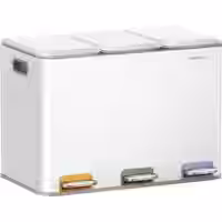 Mülleimer Küche 3 x 15 L Fächer wolkenweiß