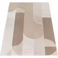 Teppich Garten Esszimmer Geometrisches Design beige 200x290 cm