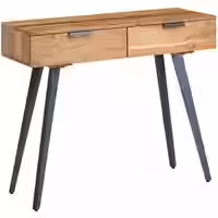 Konsolentisch 90 x 78 x 36 cm Akazie Massivholz / Metall Konsole mit Schubladen