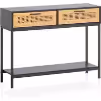 Konsolentisch Schwarz 100x30x75 cm Design Anrichte Flur