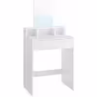 Schminktisch mit Spiegel und 2 Schubladen weiß