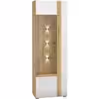 Adagio 02 linke Vitrine Castello Eiche - weiß