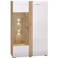 Adagio 03 linke Vitrine Castello Eiche - weiß