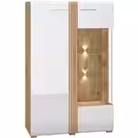 Adagio 03 rechte Vitrine Castello Eiche - weiß