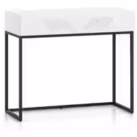 Clearing 06 weißer Konsolentisch/Schminktisch mit schwarzen Gestell