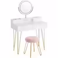 Schminktisch mit Hocker und Beleuchtung 40 x 80 x 134