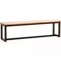 Esszimmerbank 160x40x45 cm Akazie Massivholz Metall Loft-Style