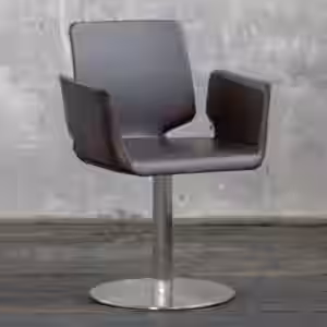 Der Stuhl PUNE von KAWOLA kommt in einem extravaganten Design daher. Der Fuß mit dem Teller aus gebürstetem Edelstahl sticht sofort ins Auge und wird und erweitert den Sitz um eine praktische Drehf...