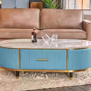 Der KAWOLA Couchtisch MARIA ist ein Eyecatcher in jedem Zuhause. Sein nostalgisches Retro-Design im 50er-Jahre-Stil zeichnet sich besonders durch den Materialmix aus. Die Platte aus hellgrauem Marm...