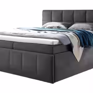 Die Möbelfundgrube Boxbett 180 x 200 cm anthrazit mit Bettkasten - FULHAM