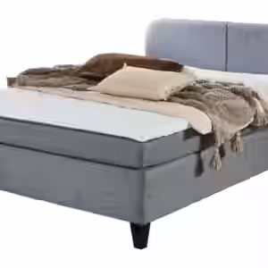 Massivart Boxspringbett 140 x 200 cm grau - Microfaser - JOLIET