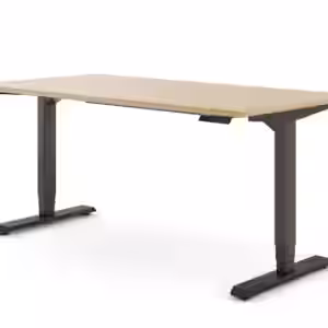 Ergotopia Desktopia Pro X - Elektrisch höhenverstellbarer Schreibtisch / Ergonomischer Tisch mit Memory-Funktion, 7 Jahre Garantie - (Ahorn, 180x80 cm, Gestell Schwarz)