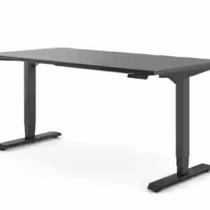 Ergotopia Desktopia Pro X - Elektrisch höhenverstellbarer Schreibtisch / Ergonomischer Tisch mit Memory-Funktion, 7 Jahre Garantie - (Schwarz, 180x80 cm, Gestell Schwarz)