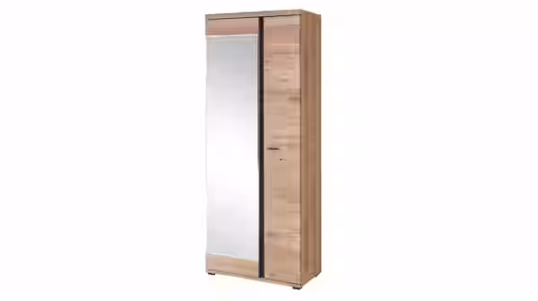 Die Möbelfundgrube Garderobenschrank mit Spiegel Altesche teilmassiv - 80 cm - SONOS